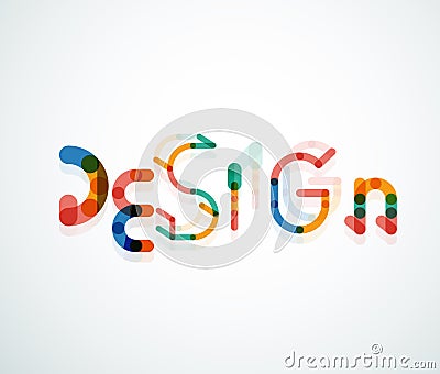 Design word font concept Vector Illustration