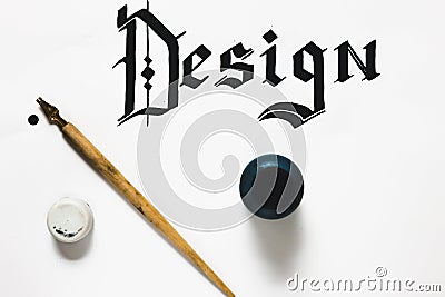 Design word and inks Stock Photo