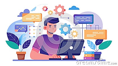 They design, write, test, and debug software applications across various platforms Stock Photo