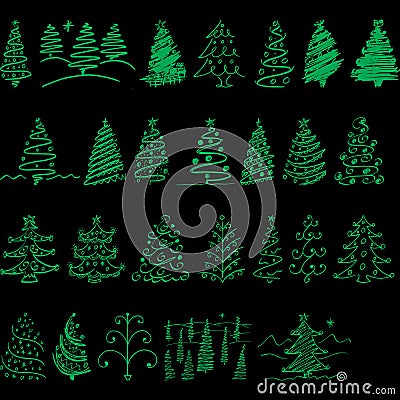 Christmas tree for xmas holiday all people Vector Illustration