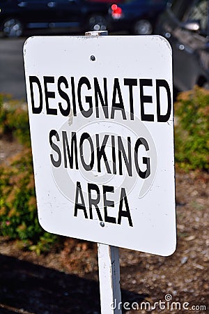 Designated smoking area Stock Photo