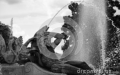 Swann Fountain in Downtown Philadelphia Editorial Stock Photo