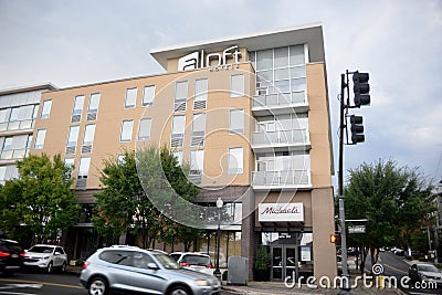 Aloft Hotel at Soho Square, Birmingham, Alabama Editorial Stock Photo