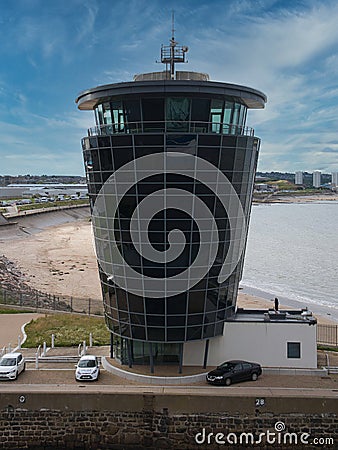 Designed by SMC Parr Architects, the glass clad building of the Marine Operations Centre of the Port of Aberdeen in Scotland, UK Editorial Stock Photo