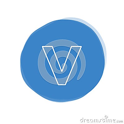 V latter logo Stock Photo