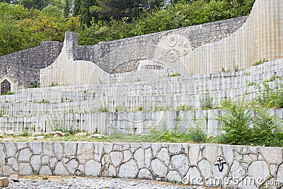 The Partisan Memorial Cemetery in Mostar, Bosnia and Herzegovina Editorial Stock Photo