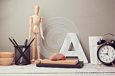 Designer artistic desk website header hero image Stock Photo