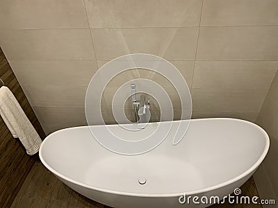 Designer bathroom At home Stock Photo