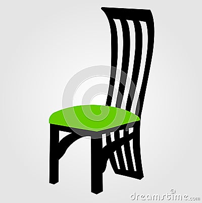 Designer dining chair graphic Vector Illustration