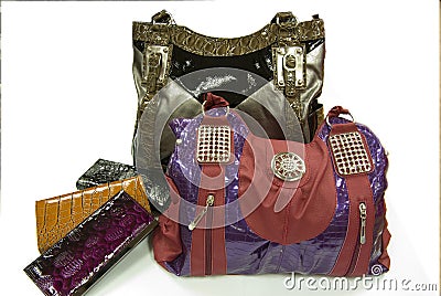 Designer Handbags Stock Photo