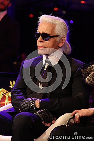 Designer Karl Lagerfeld Editorial Stock Photo