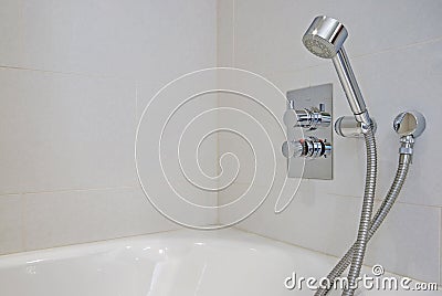 Designer shower attachment Stock Photo