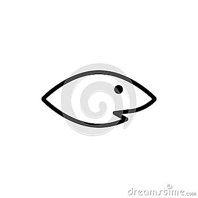 designer simple icon similar to fish. Vector icon Stock Photo