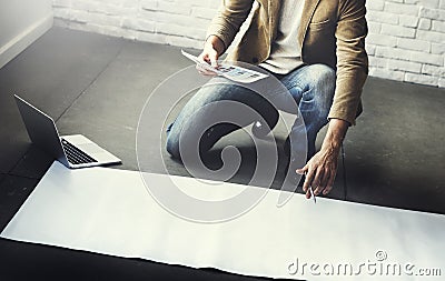 Designer Thinking Ideas Creative Layout Concept Stock Photo