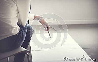 Designer Thinking Ideas Creative Layout Concept Stock Photo