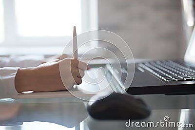Designer using a graphics pad Stock Photo