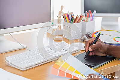 Designer using a graphics tablet Stock Photo