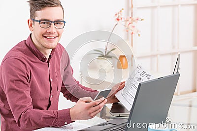 Designer at work Stock Photo