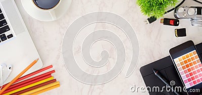 Designer workspace Stock Photo