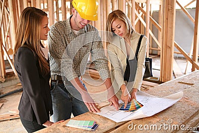 Designers and Home Builder Stock Photo