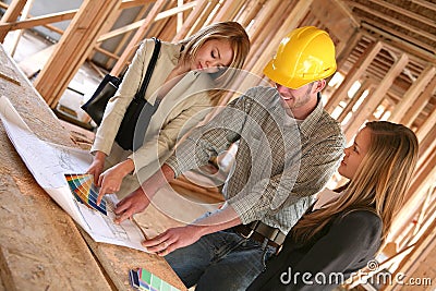 Designers and Home Builder Stock Photo