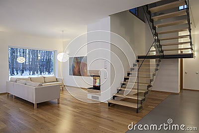 Designers interior - living room and a hall Stock Photo