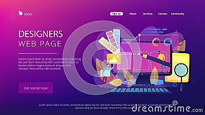 Web design development concept vector illustration Vector Illustration