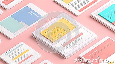Designing Clean and Minimalist Tablet Interfaces, A Guide to User Experience and Visual Aesthetics with Intuitive N Stock Photo