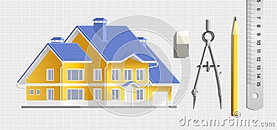 Designing a House Vector Illustration