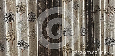 Designing tree wooden naturel curtain Stock Photo