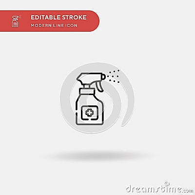 Desinfectant Simple vector icon. Illustration symbol design template for web mobile UI element. Perfect color modern Vector Illustration