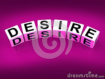 Desire Blocks Show Desires Ambitions and Stock Photo