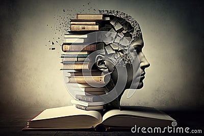 Desire for education, created with Generative AI technology Stock Photo