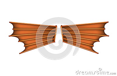 Desire to fly - wings Vector Illustration