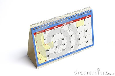 Desk Calendar Stock Photo