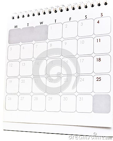 Desk calendar Stock Photo