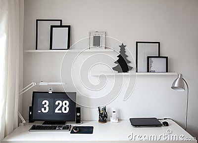 Desk contemporary designer Stock Photo
