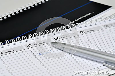 Desk diary Stock Photo