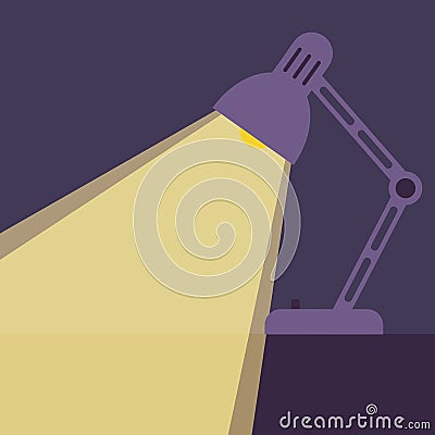 Desk lamp light icon. Vector Illustration