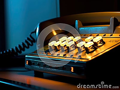 Deskphone with incoming call light Stock Photo