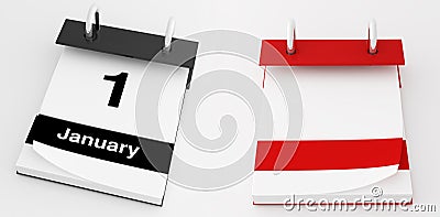 Desktop calendar Stock Photo