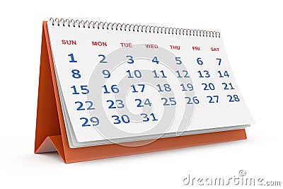 Desktop calendar Stock Photo