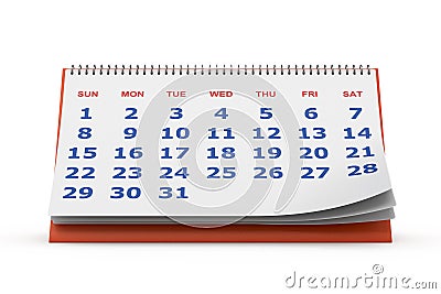 Desktop calendar Stock Photo