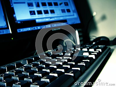 Desktop computer Stock Photo