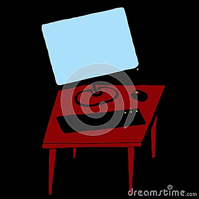 Desktop computer illustration Vector Illustration