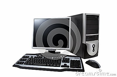 Desktop computer isolated Stock Photo