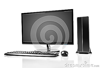 Desktop computer Stock Photo