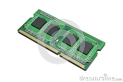 Ddr RAM memory isolated on white background Stock Photo