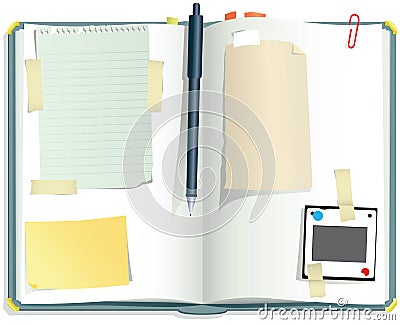 Desktop scrapbook Vector Illustration