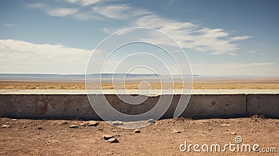 Desolate Landscapes: Tabletop Photography With Ndebele Art And Concrete Horizons Stock Photo